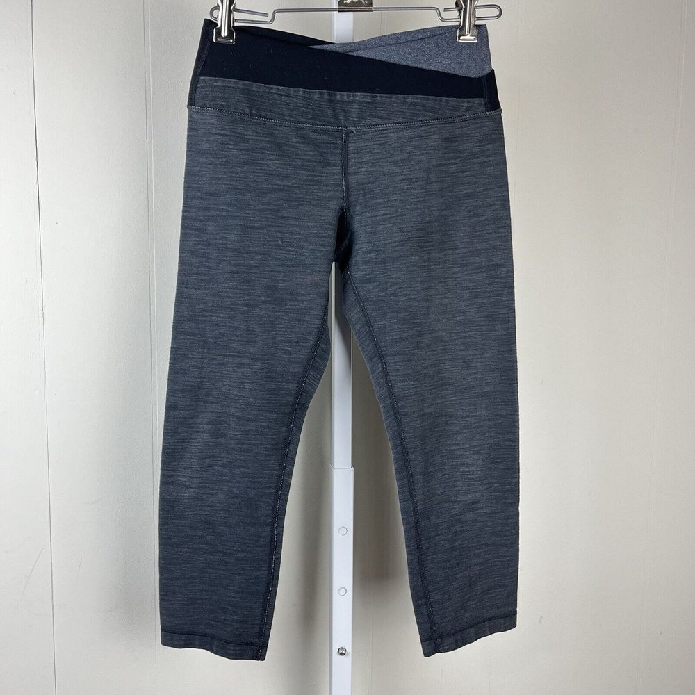 Lululemon Astro Wunder Under Crop Leggings Charcoal Gray Womens Size 2